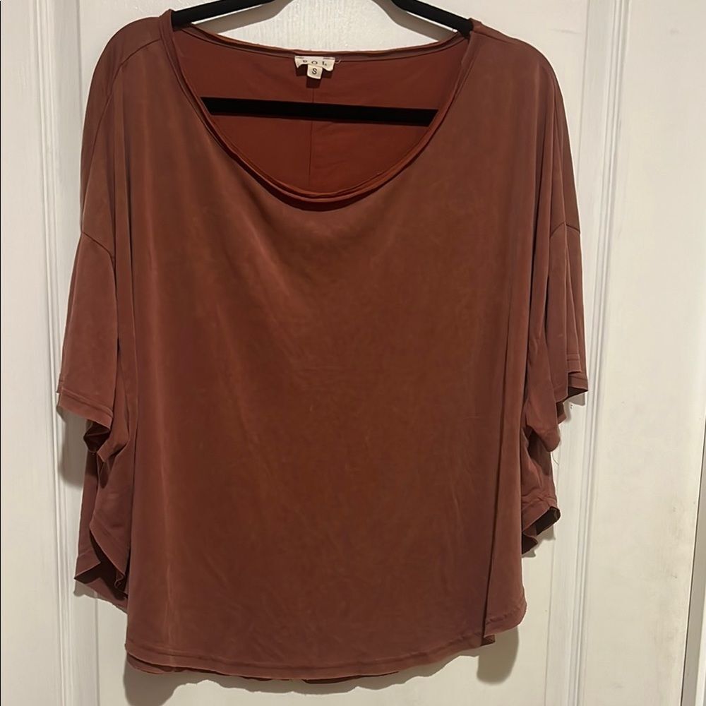 POL Oversized Dolman Sleeve Acid washed top